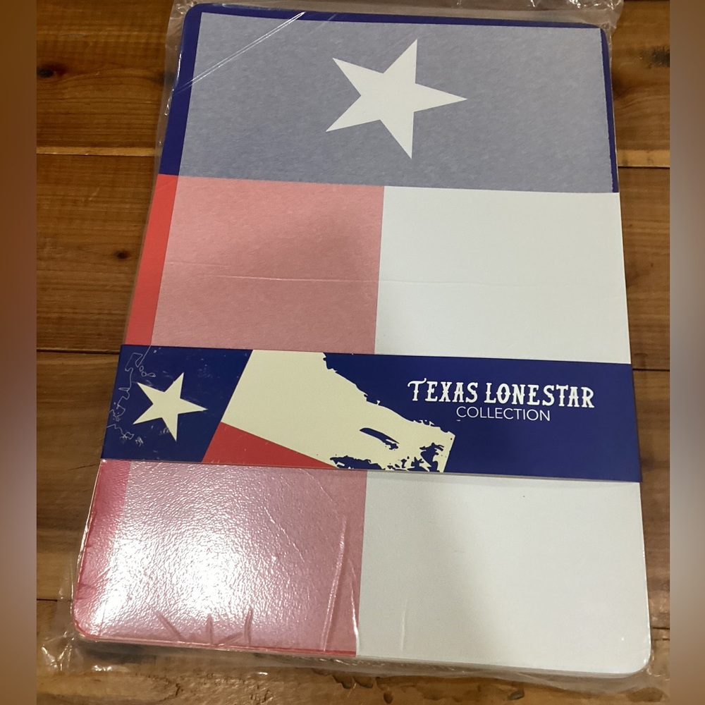 NWTS Texas Lonestar placemats vinyl set of 6 about 12” by 17”
